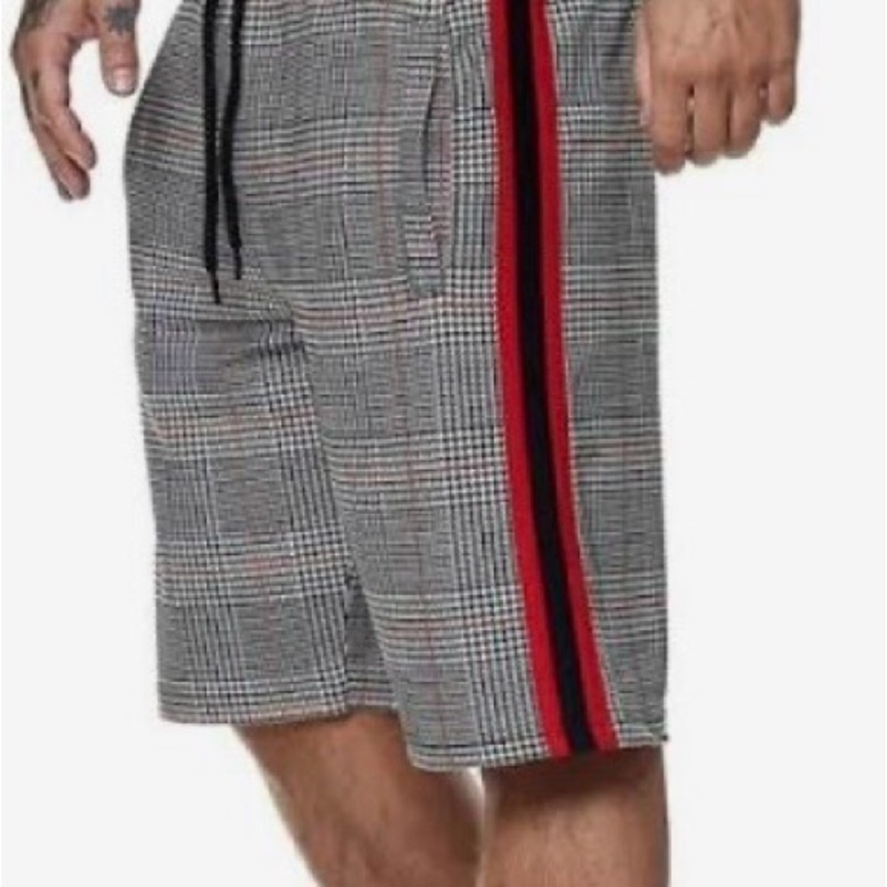 Men’s Modern Culture Houndstooth Plaid Casual Shorts